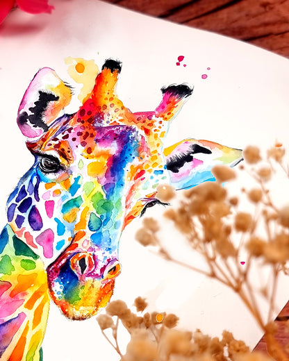 Giraffe in bunt - Soraya