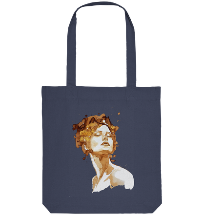 Kaffeemotiv Portrait mit Ginko - Organic Tote-Bag