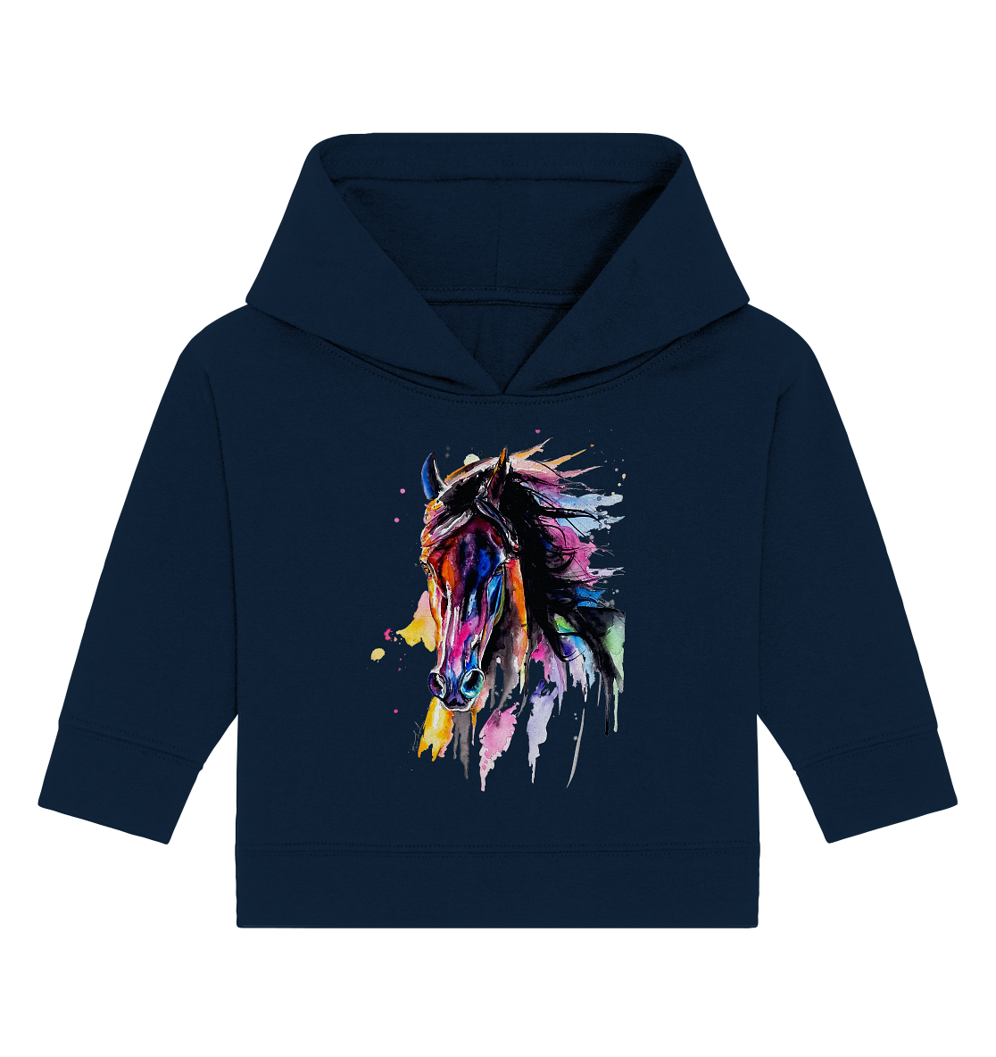 Schwarzes Pferd - Baby Organic Hoodie