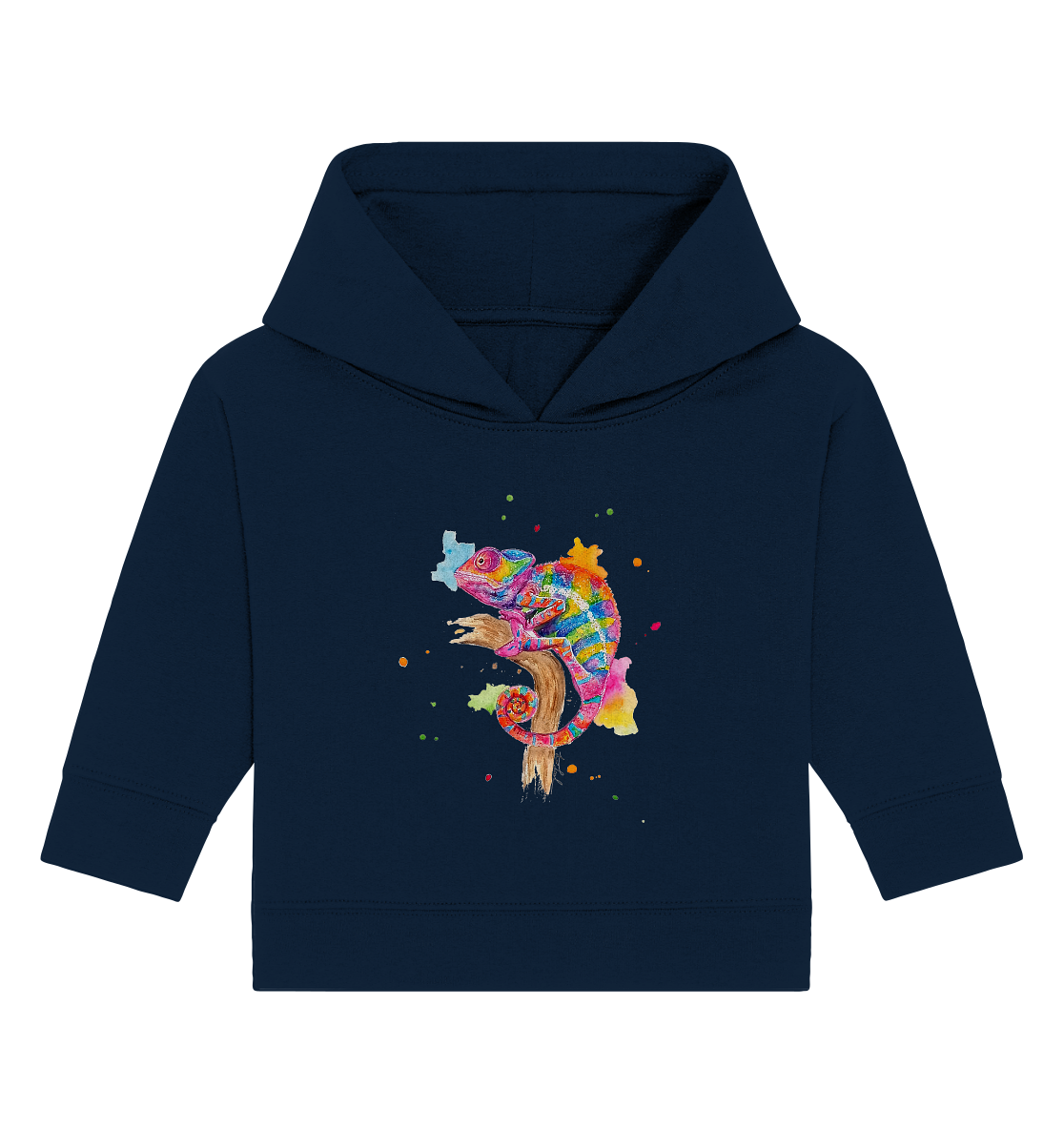 Buntes Chamäleon  - Baby Organic Hoodie