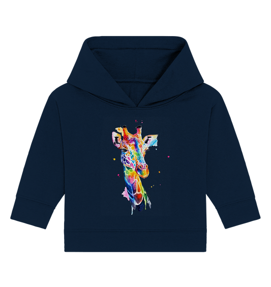 Motiv farbenfrohe Giraffe - Baby Organic Hoodie