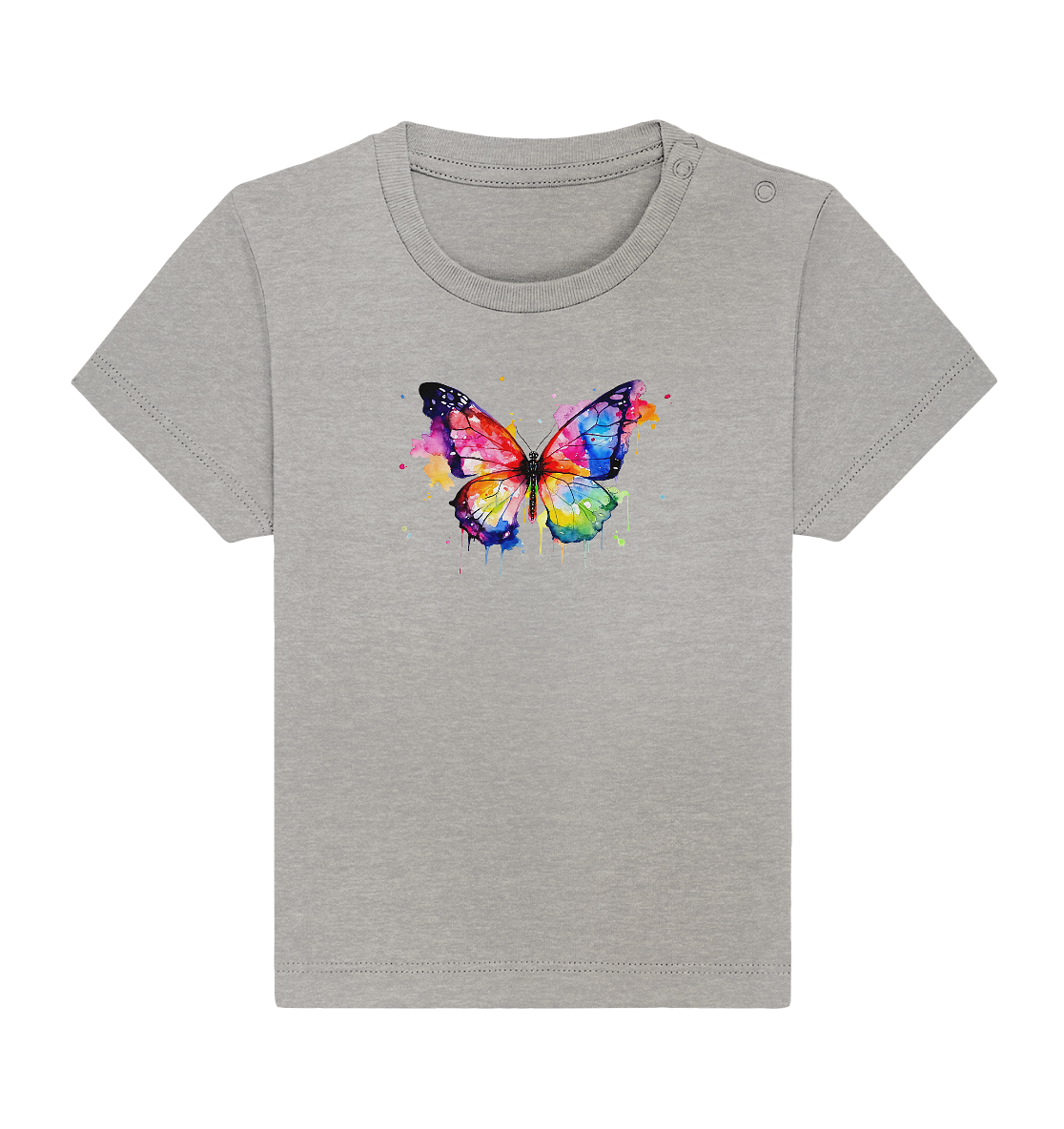 Motiv farbenfroher Schmetterling - Baby Organic Shirt