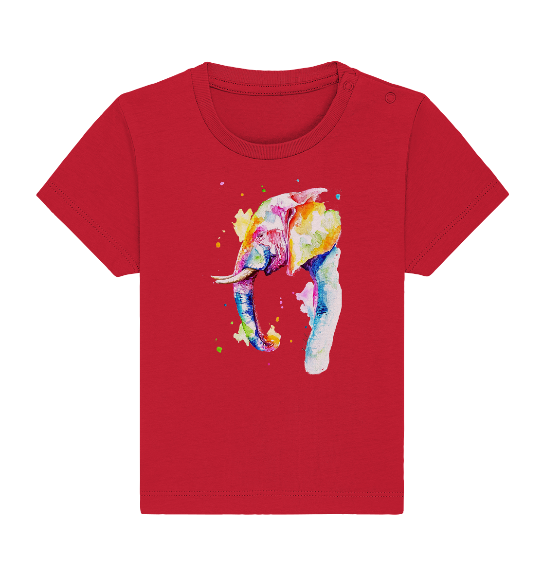 Bunter Elefant - Baby Organic Shirt