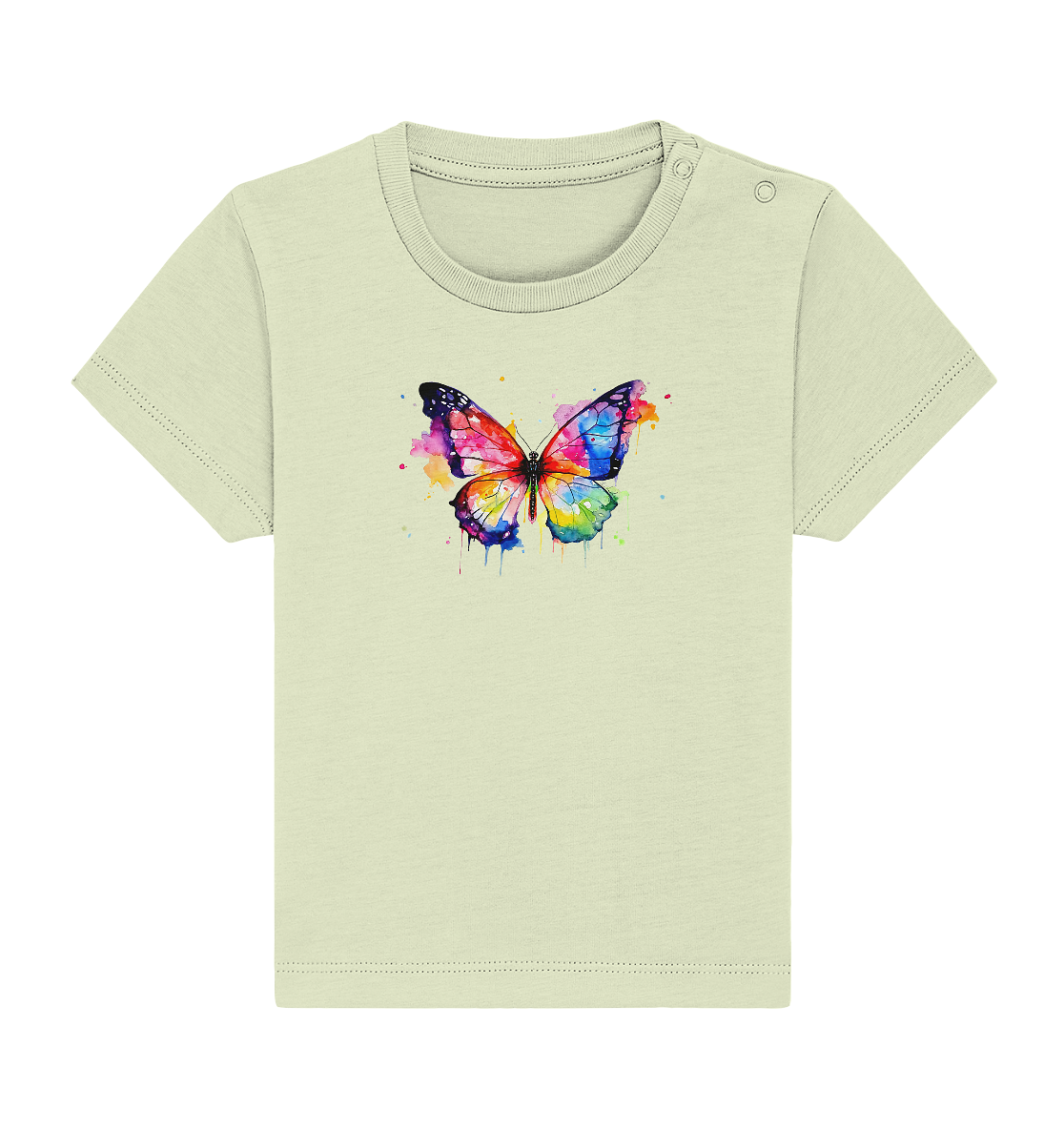 Motiv farbenfroher Schmetterling - Baby Organic Shirt