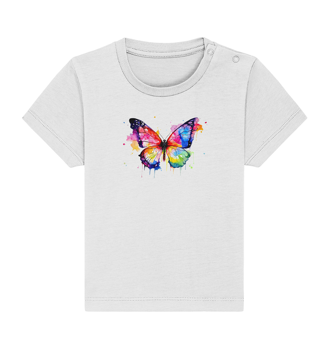 Motiv farbenfroher Schmetterling - Baby Organic Shirt