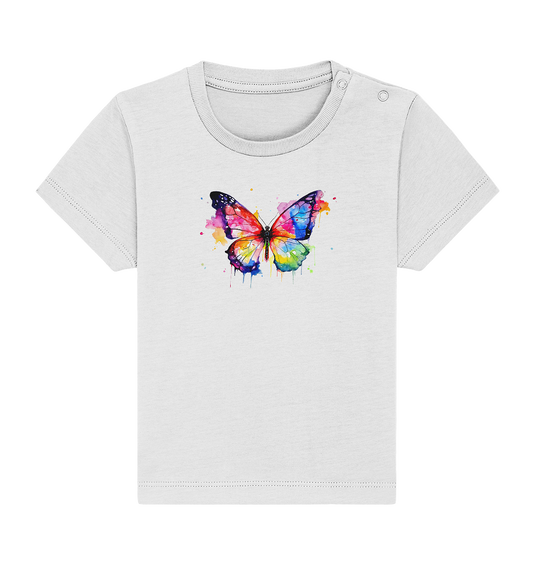 Motiv farbenfroher Schmetterling - Baby Organic Shirt