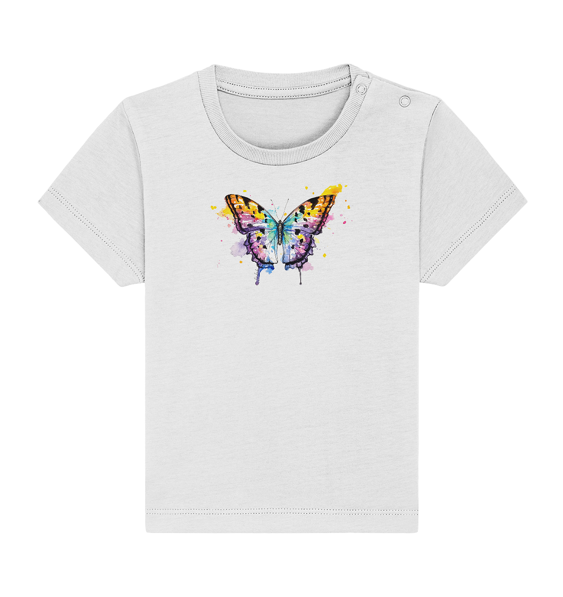 Bunter Schmetterling - Baby Organic Shirt