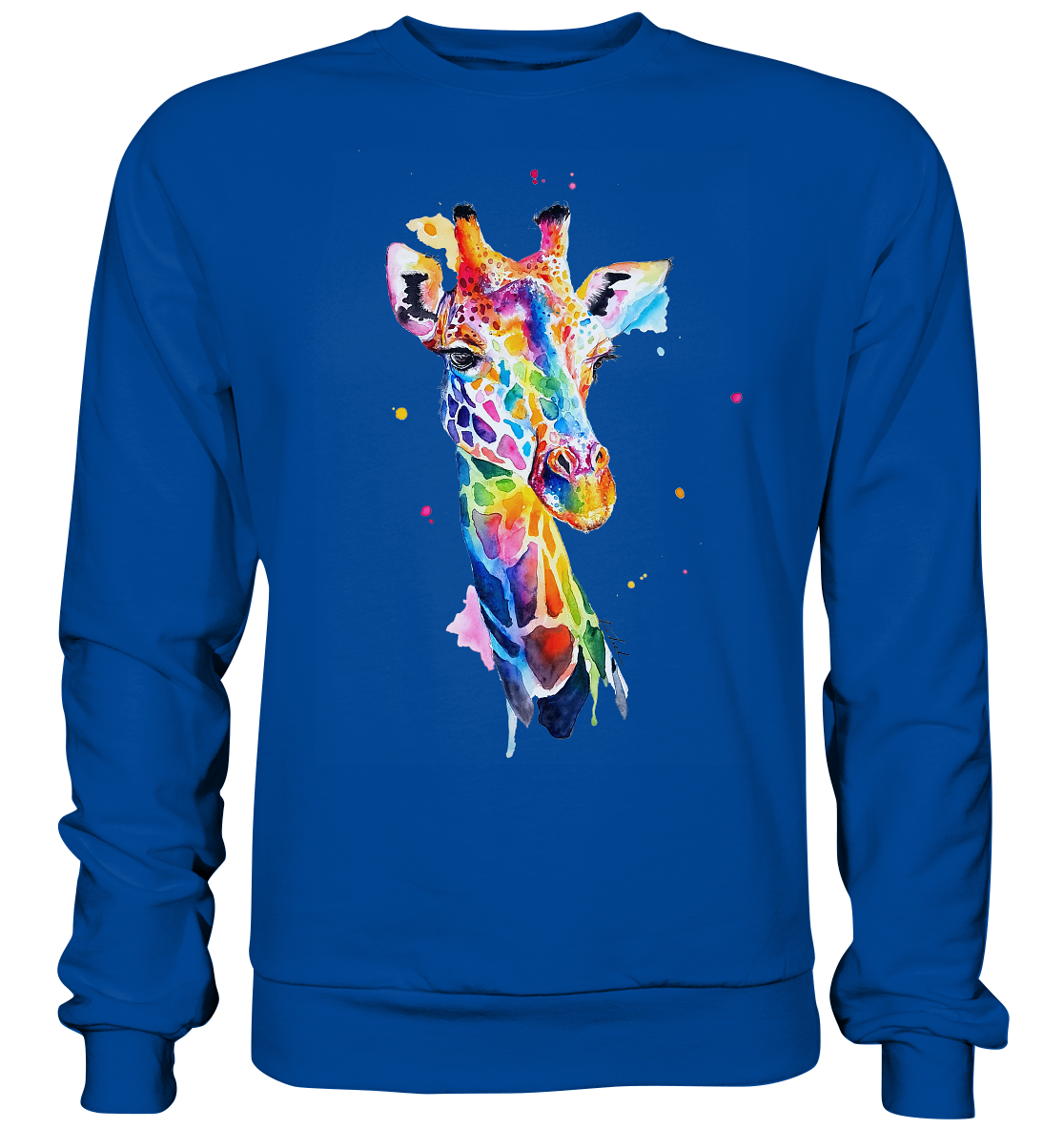 Motiv farbenfrohe Giraffe - Basic Sweatshirt