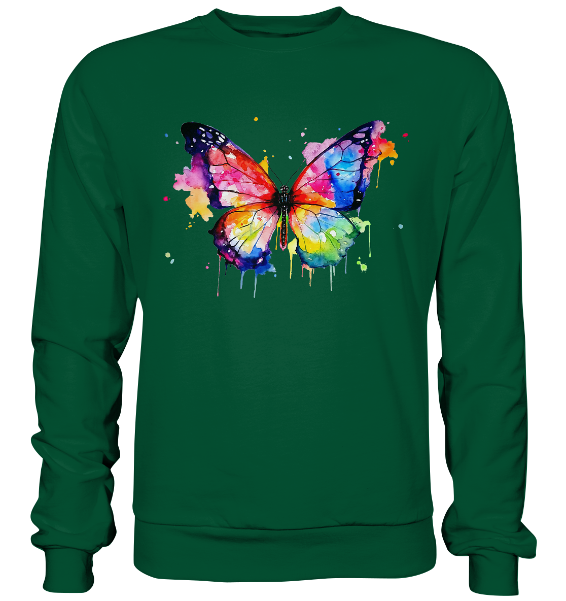 Motiv farbenfroher Schmetterling - Basic Sweatshirt