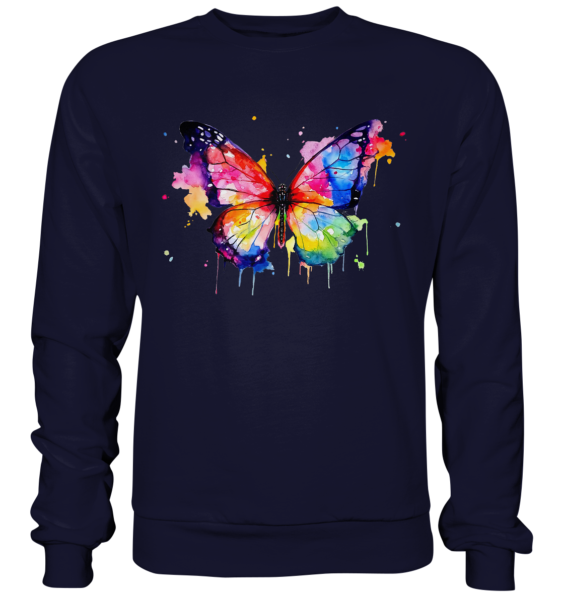 Motiv farbenfroher Schmetterling - Basic Sweatshirt