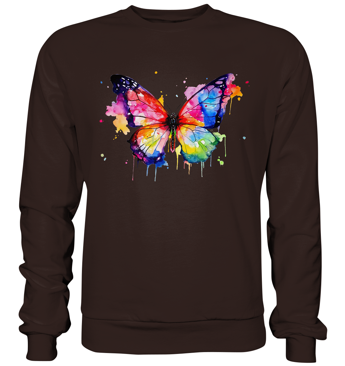 Motiv farbenfroher Schmetterling - Basic Sweatshirt