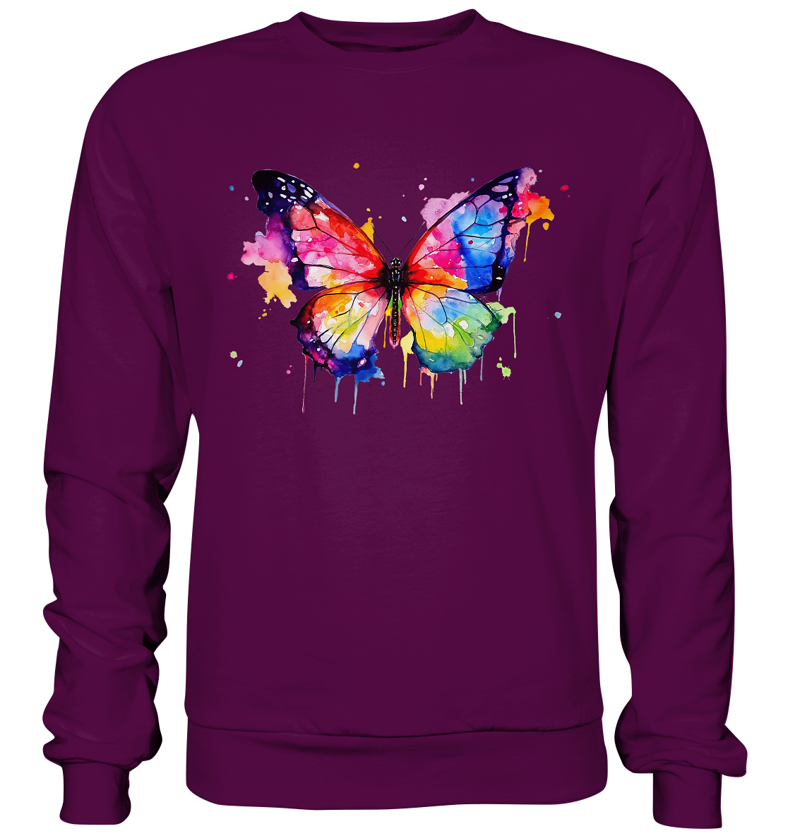 Motiv farbenfroher Schmetterling - Basic Sweatshirt