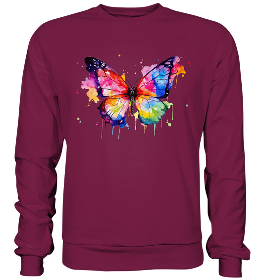 Motiv farbenfroher Schmetterling - Basic Sweatshirt