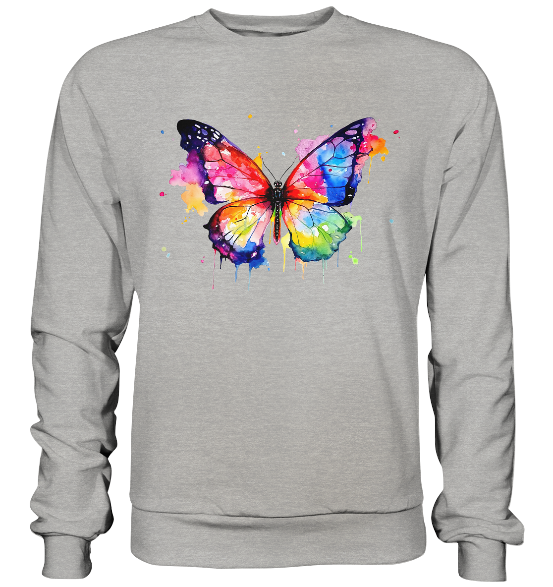 Motiv farbenfroher Schmetterling - Basic Sweatshirt