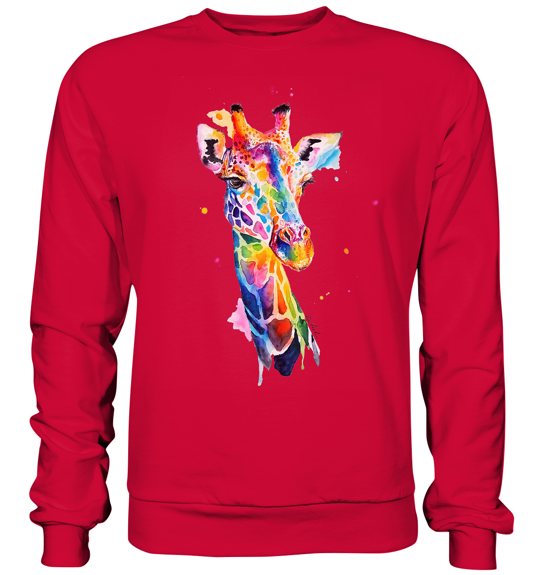 Motiv farbenfrohe Giraffe - Basic Sweatshirt