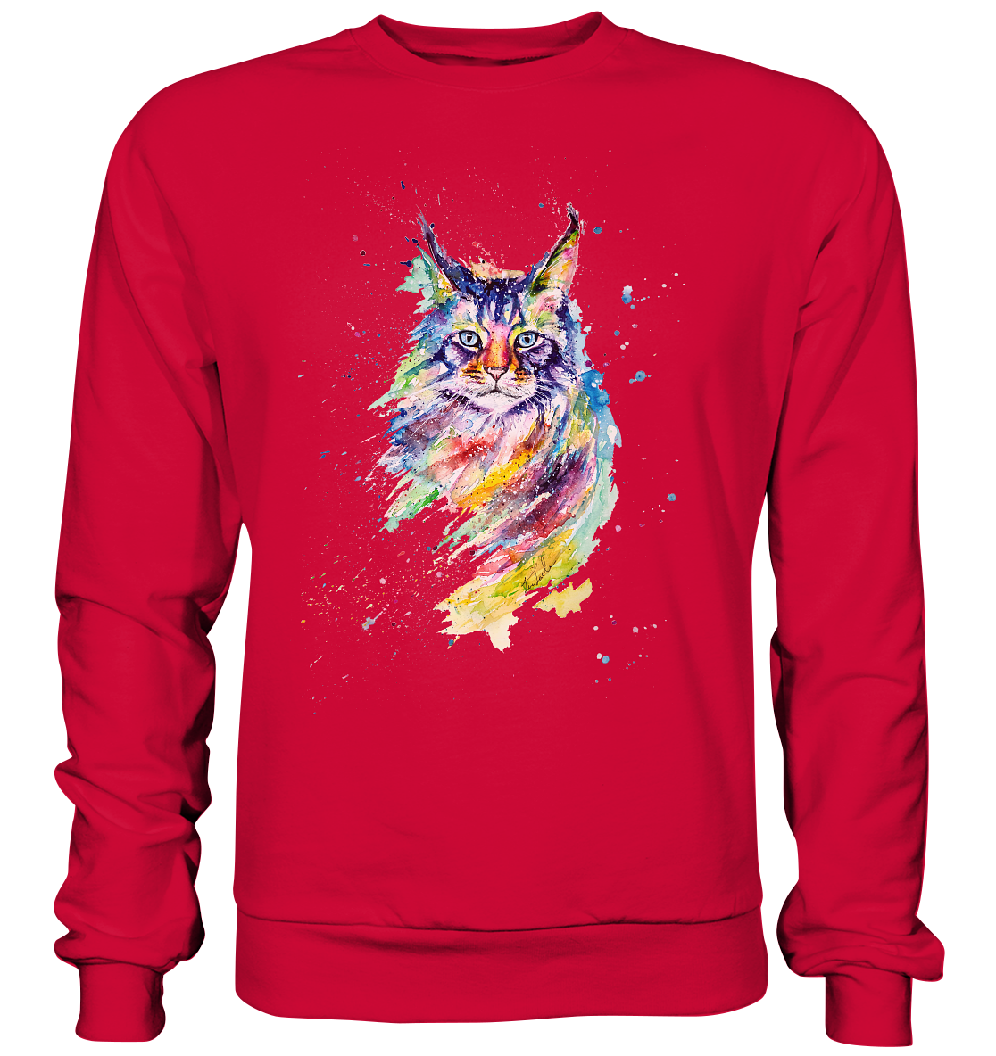 Bunte Katze - Basic Sweatshirt