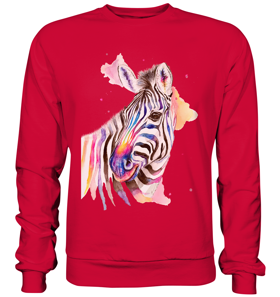 Buntes Zebra - Basic Sweatshirt