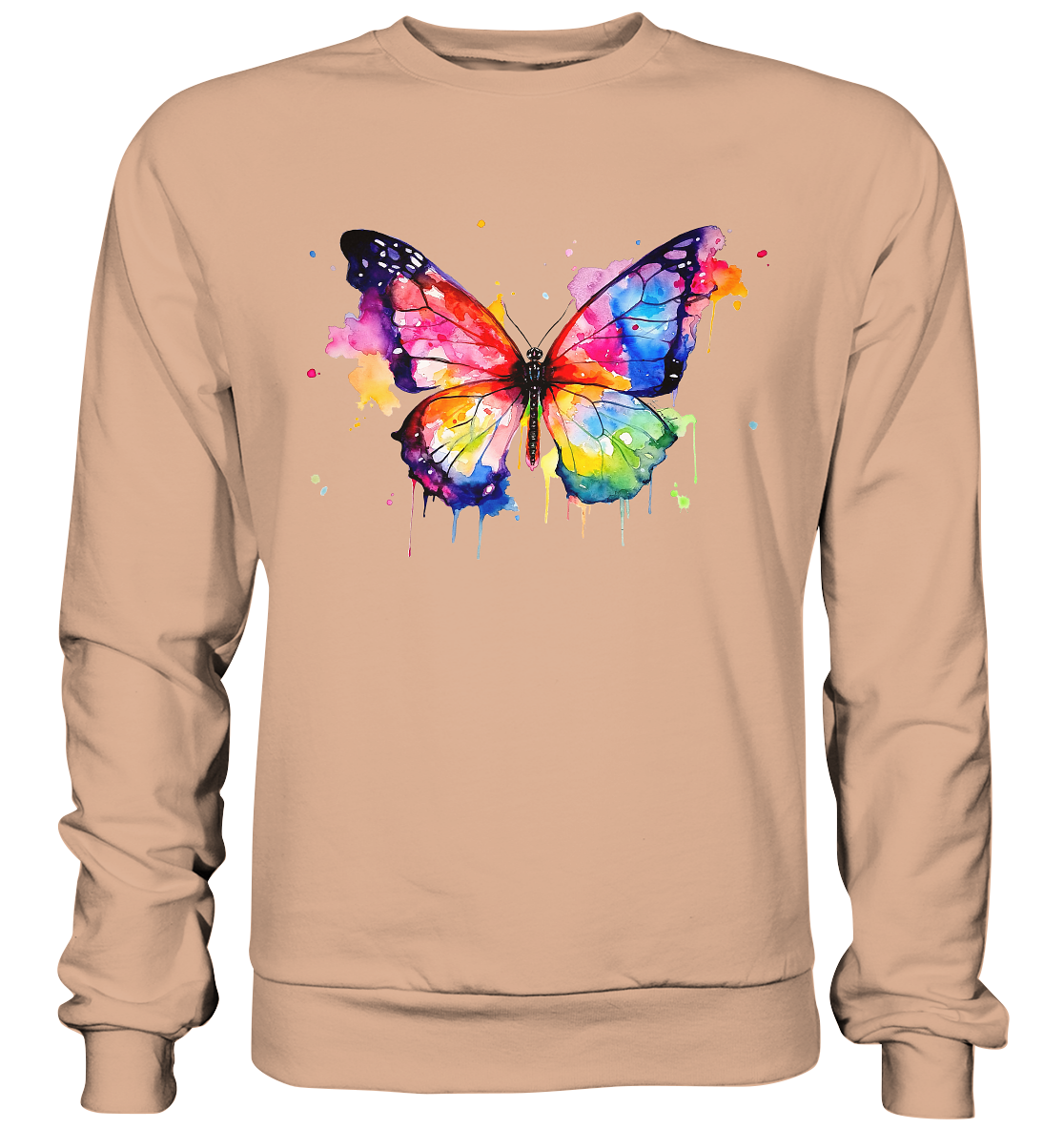 Motiv farbenfroher Schmetterling - Basic Sweatshirt