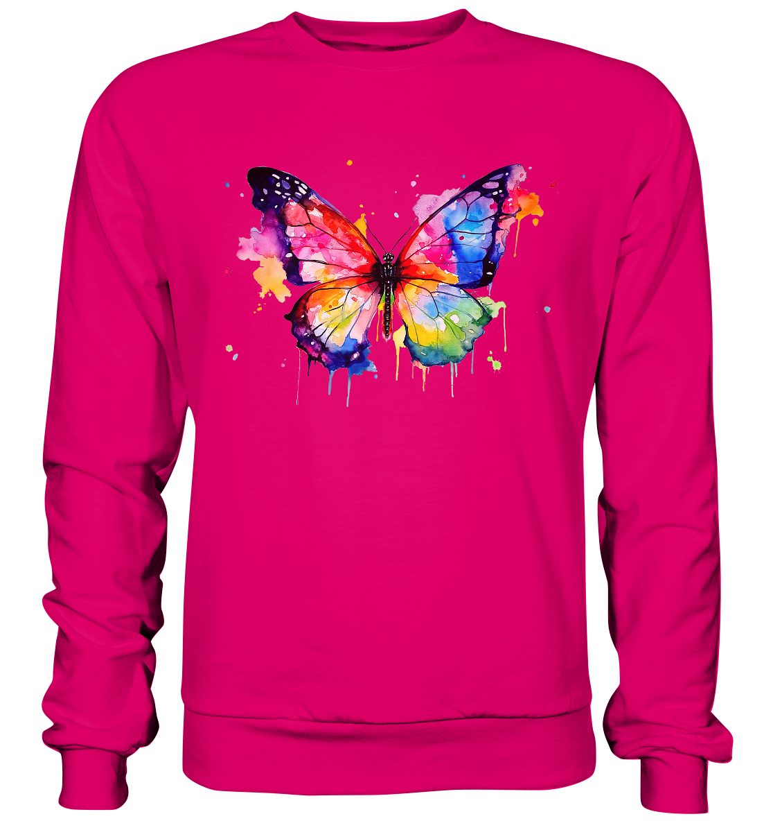 Motiv farbenfroher Schmetterling - Basic Sweatshirt