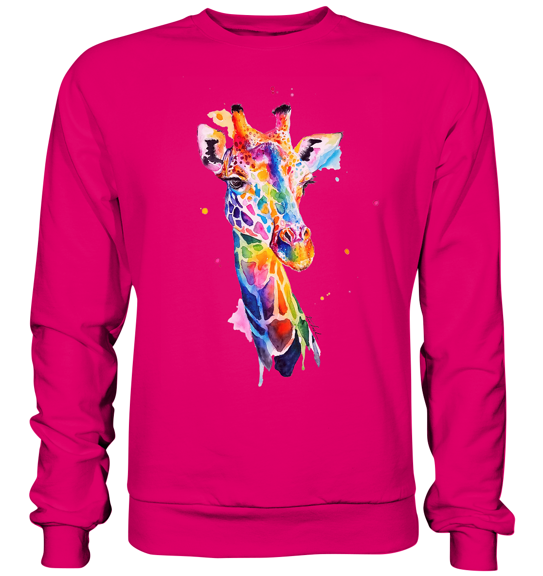 Motiv farbenfrohe Giraffe - Basic Sweatshirt