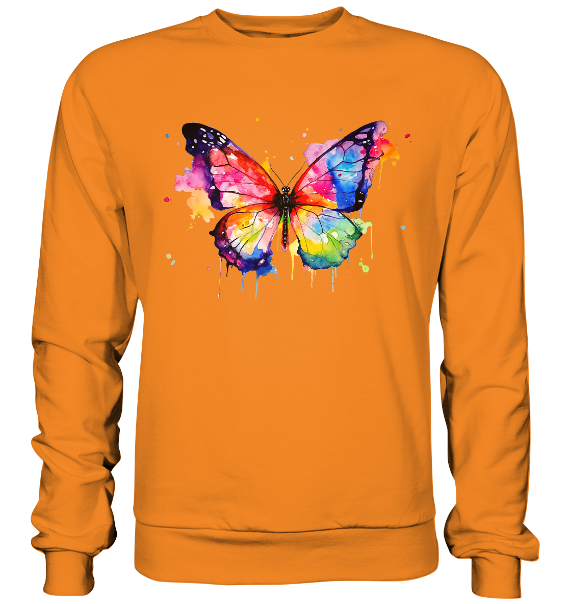 Motiv farbenfroher Schmetterling - Basic Sweatshirt