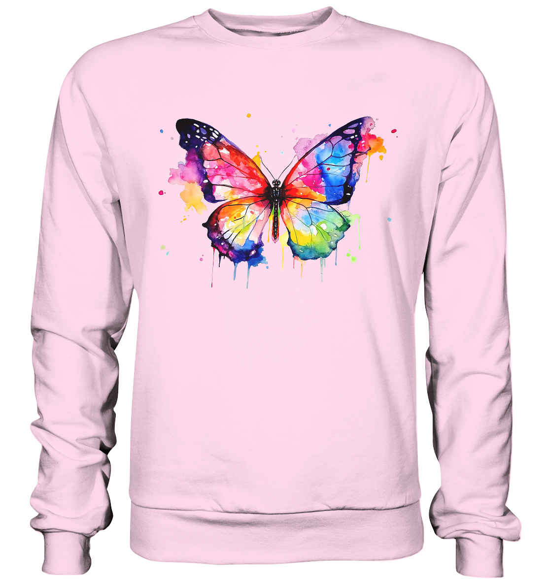 Motiv farbenfroher Schmetterling - Basic Sweatshirt