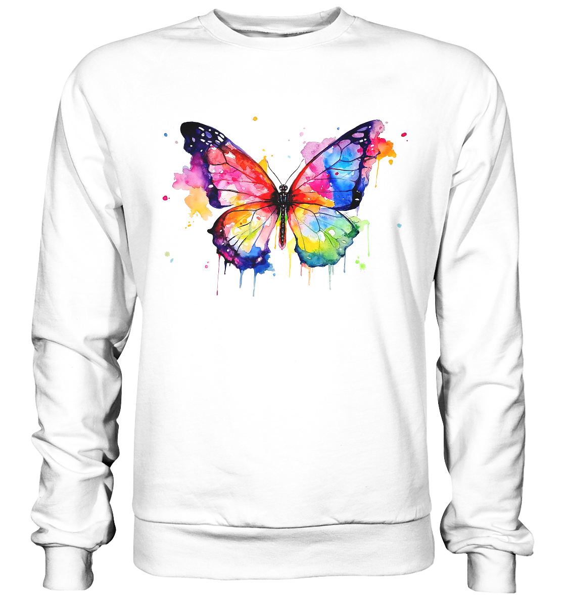 Motiv farbenfroher Schmetterling - Basic Sweatshirt