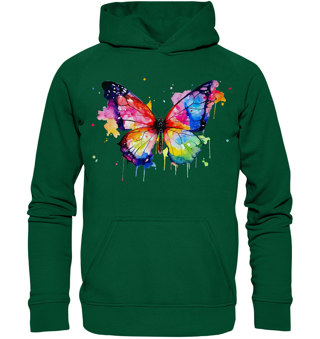 Motiv farbenfroher Schmetterling - Basic Unisex Hoodie