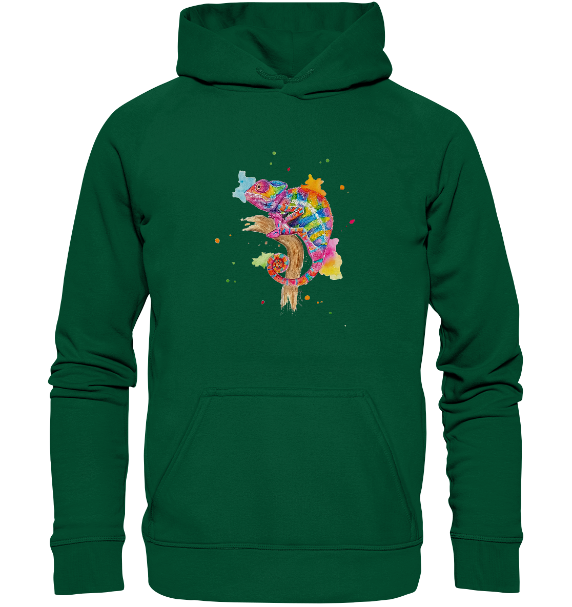 Buntes Chamäleon  - Basic Unisex Hoodie