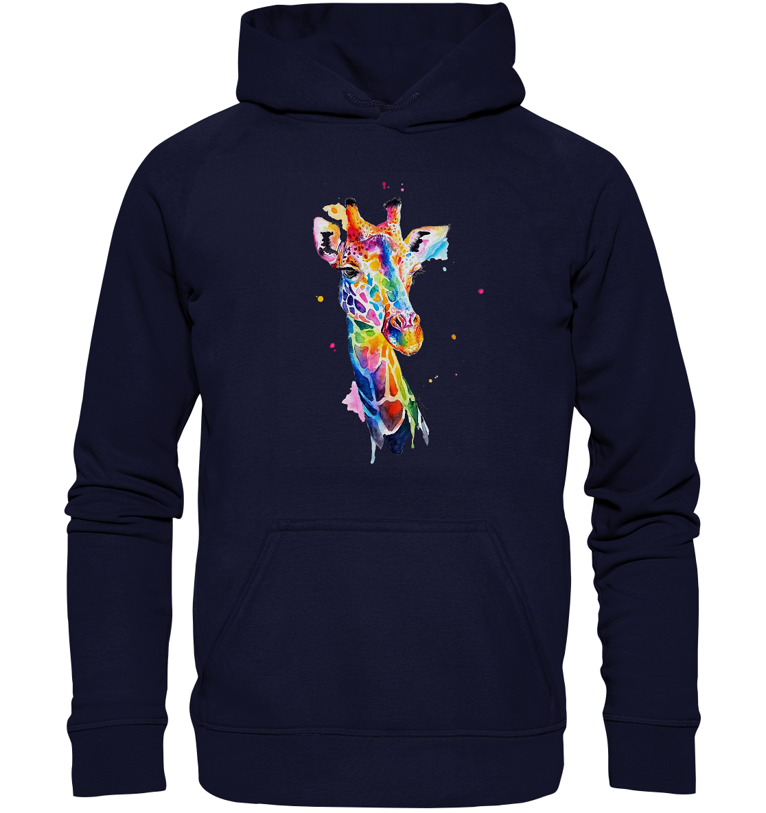 Motiv farbenfrohe Giraffe - Basic Unisex Hoodie