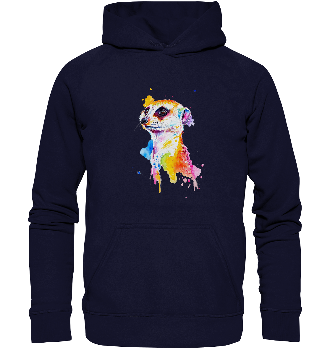 Motiv farbenfrohes Erdmännchen - Basic Unisex Hoodie