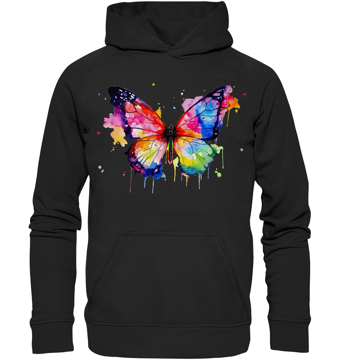 Motiv farbenfroher Schmetterling - Basic Unisex Hoodie