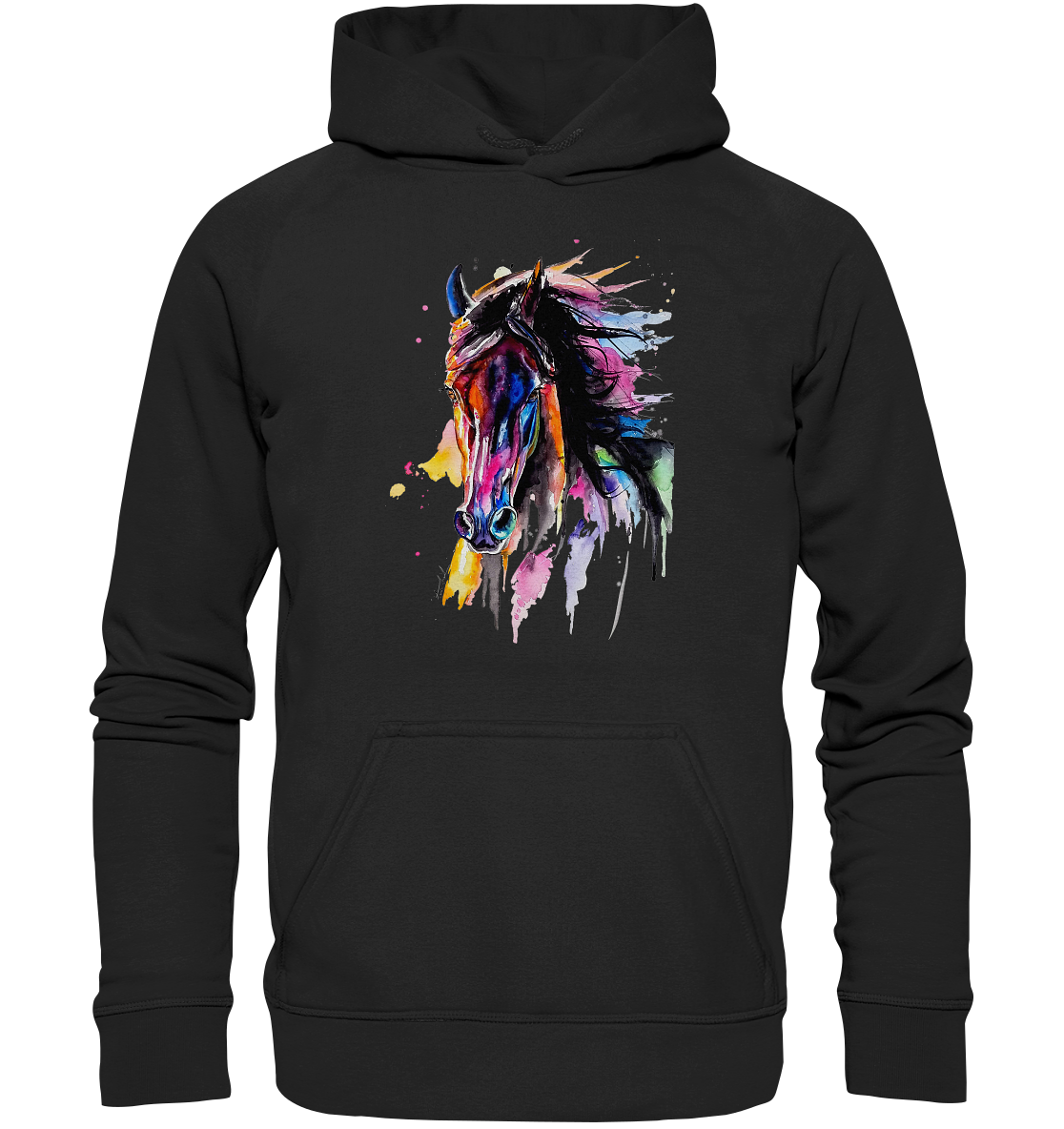 Schwarzes Pferd - Basic Unisex Hoodie