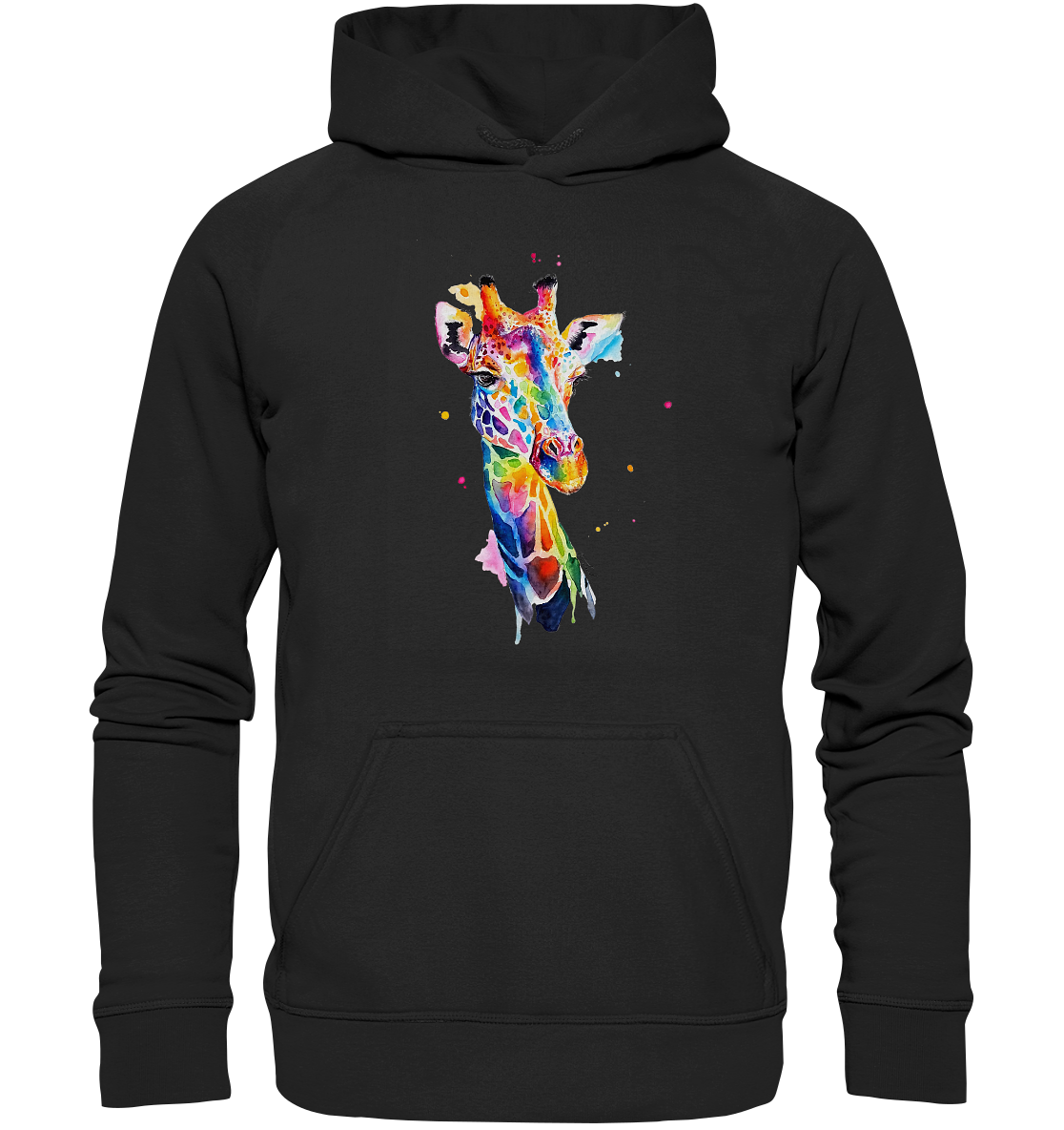 Motiv farbenfrohe Giraffe - Basic Unisex Hoodie