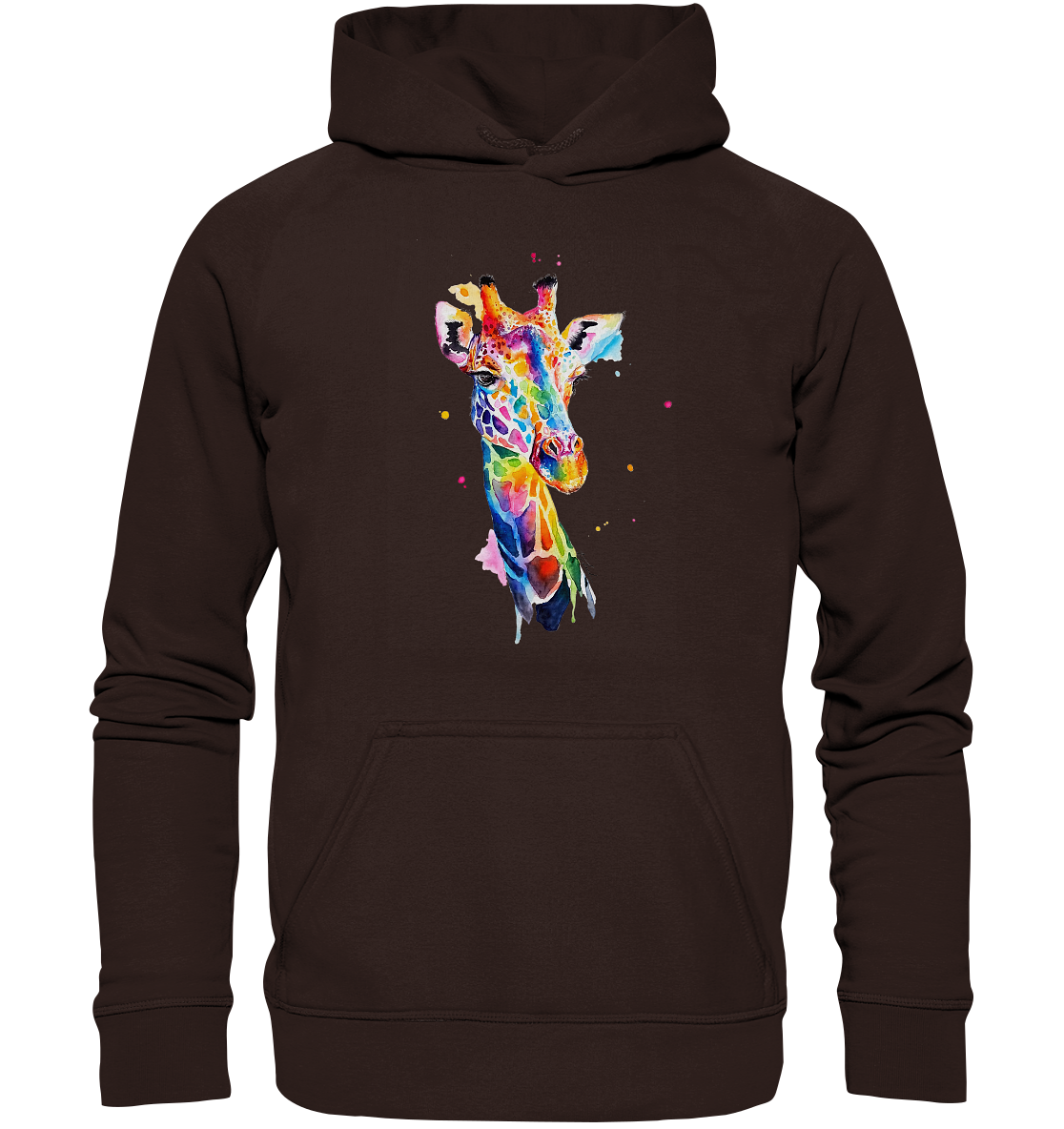 Motiv farbenfrohe Giraffe - Basic Unisex Hoodie