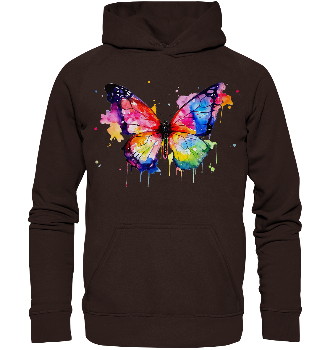 Motiv farbenfroher Schmetterling - Basic Unisex Hoodie