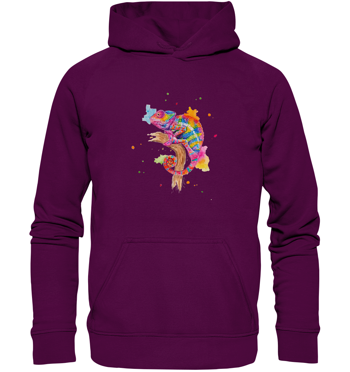 Buntes Chamäleon  - Basic Unisex Hoodie