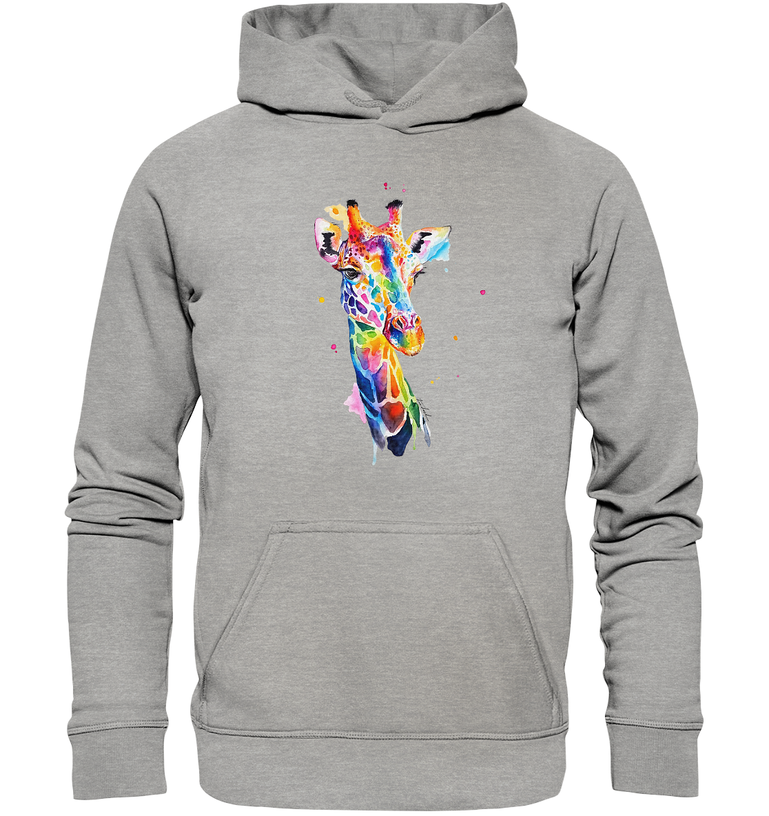 Motiv farbenfrohe Giraffe - Basic Unisex Hoodie