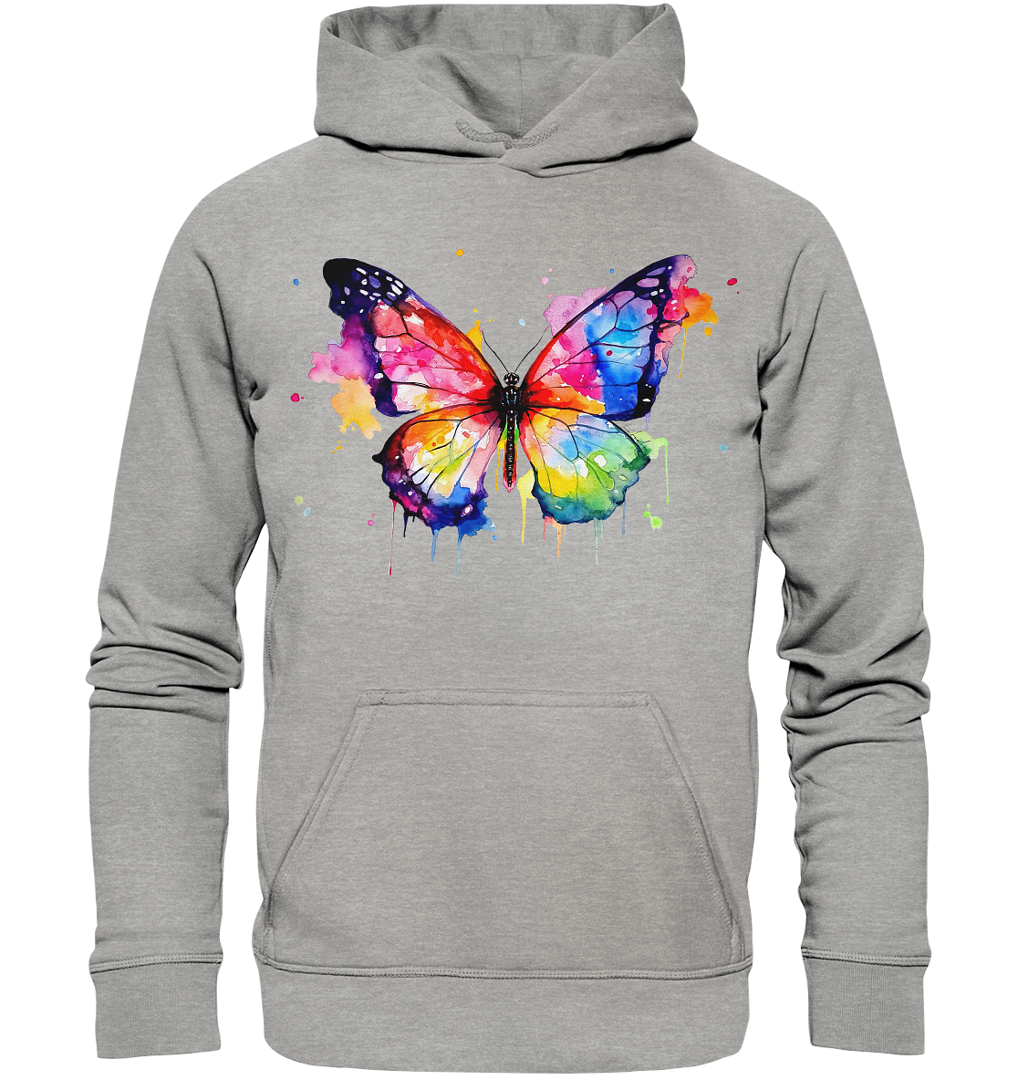 Motiv farbenfroher Schmetterling - Basic Unisex Hoodie