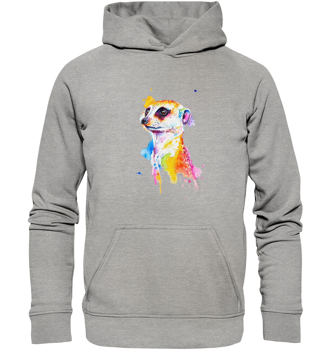 Motiv farbenfrohes Erdmännchen - Basic Unisex Hoodie