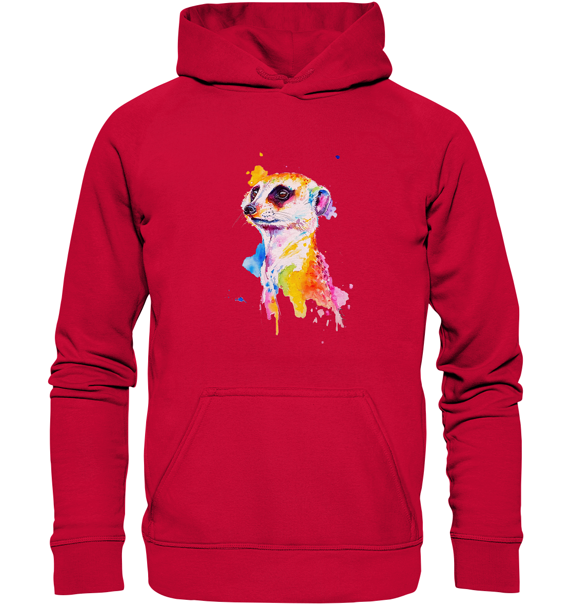 Motiv farbenfrohes Erdmännchen - Basic Unisex Hoodie