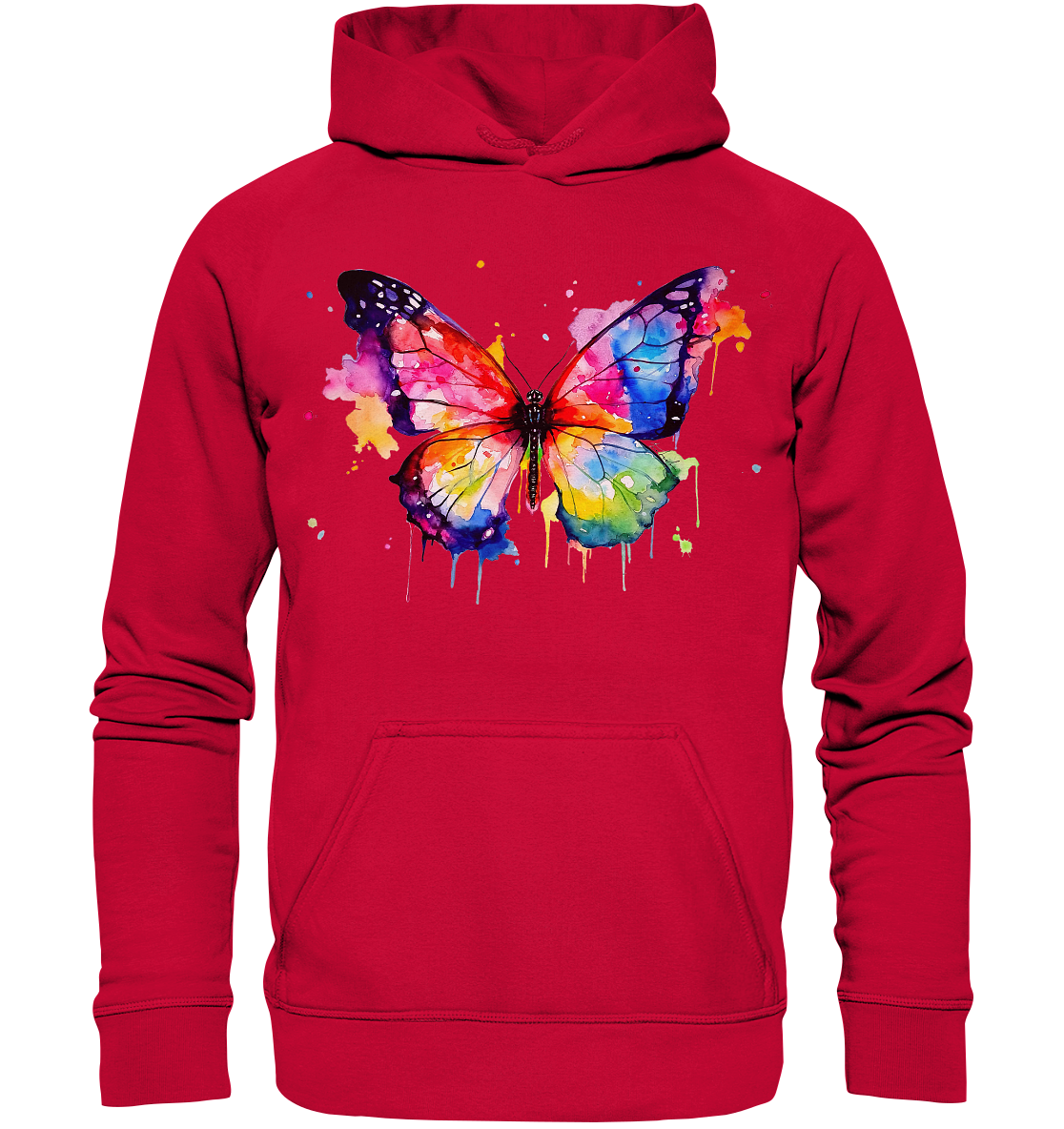 Motiv farbenfroher Schmetterling - Basic Unisex Hoodie