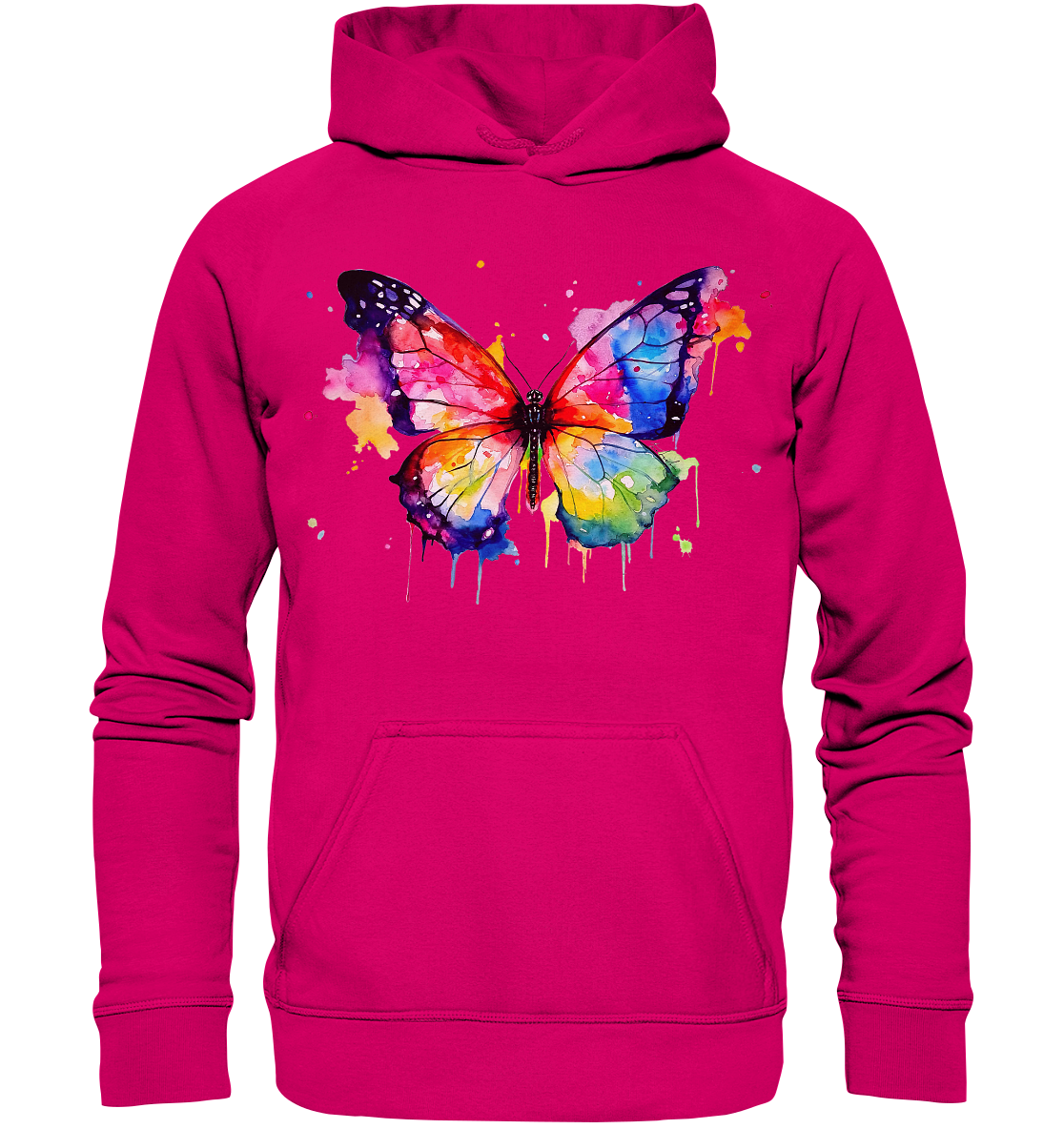 Motiv farbenfroher Schmetterling - Basic Unisex Hoodie