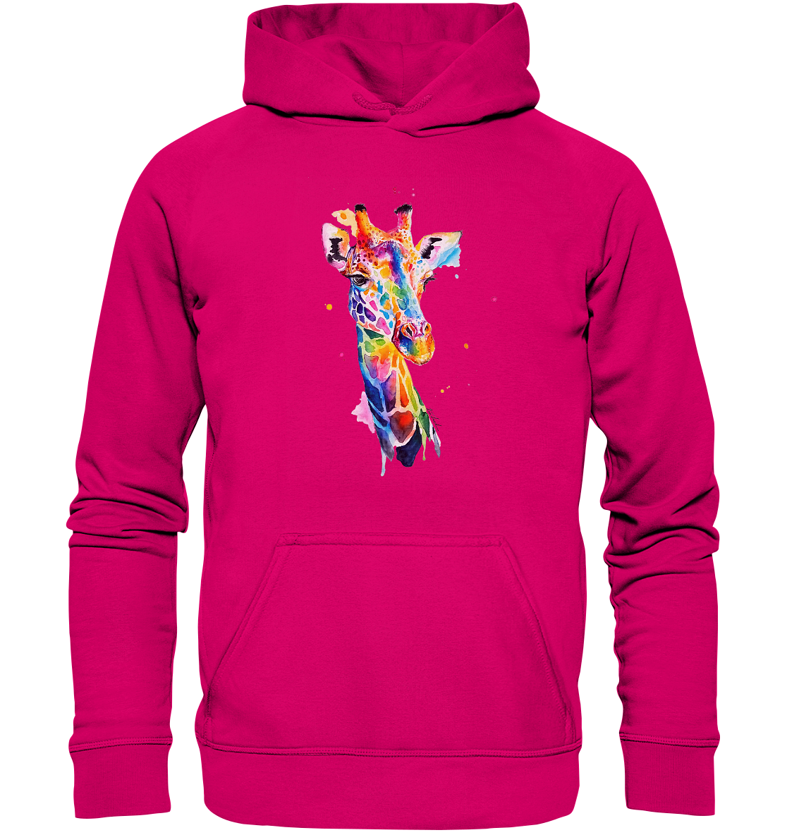 Motiv farbenfrohe Giraffe - Basic Unisex Hoodie