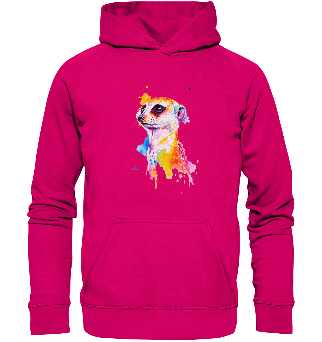 Motiv farbenfrohes Erdmännchen - Basic Unisex Hoodie