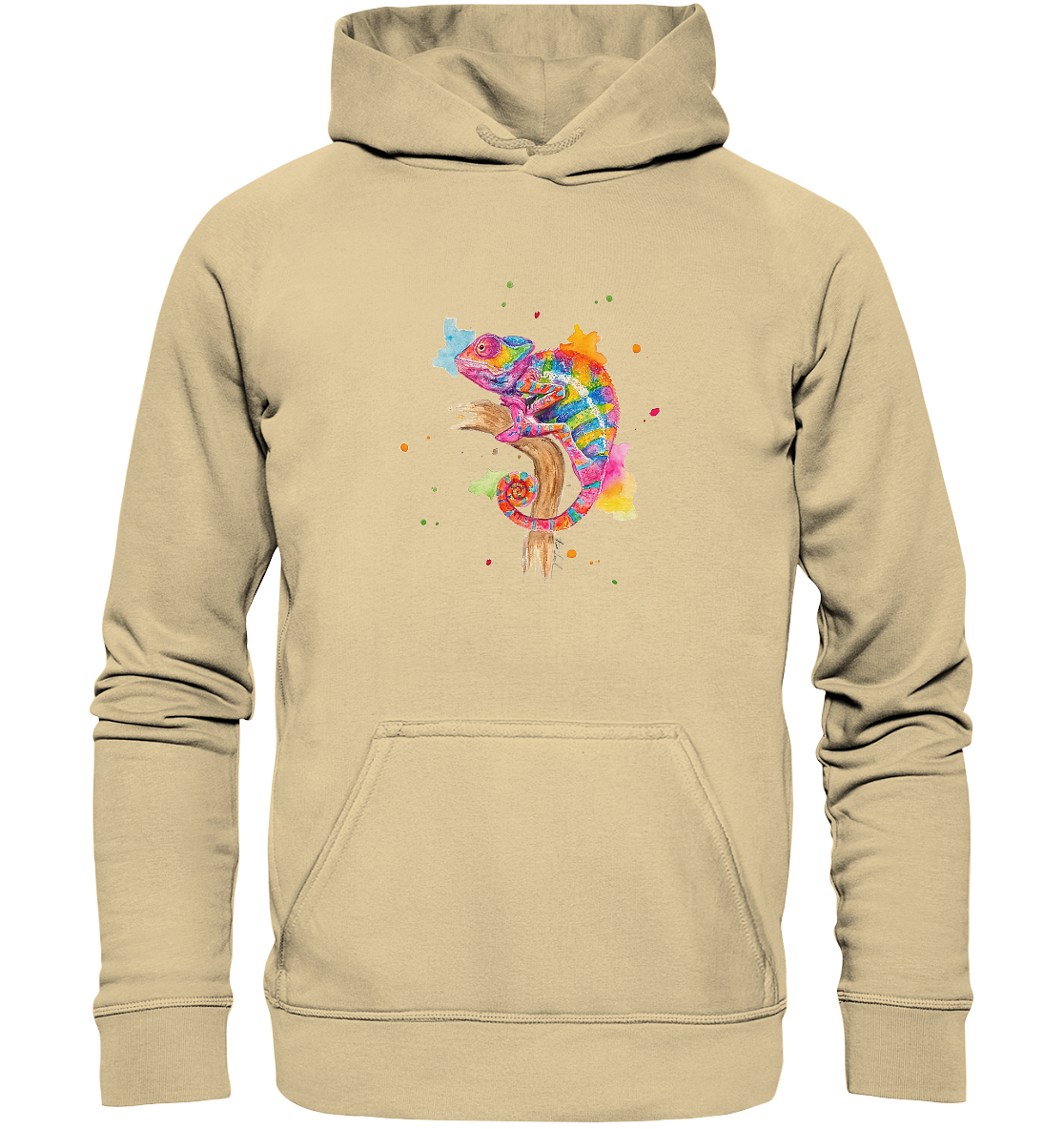 Buntes Chamäleon  - Basic Unisex Hoodie