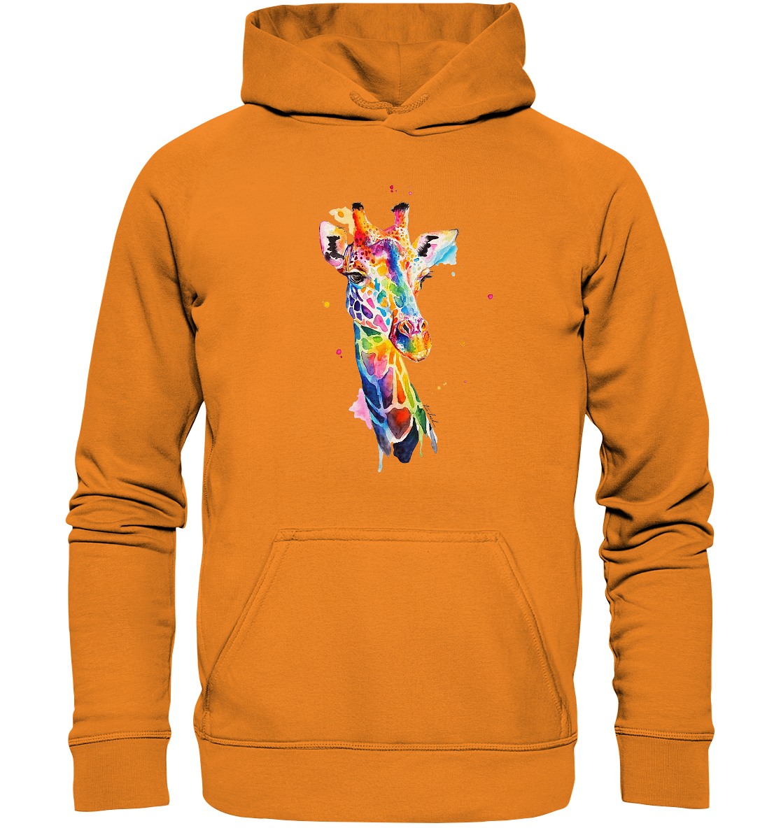 Motiv farbenfrohe Giraffe - Basic Unisex Hoodie