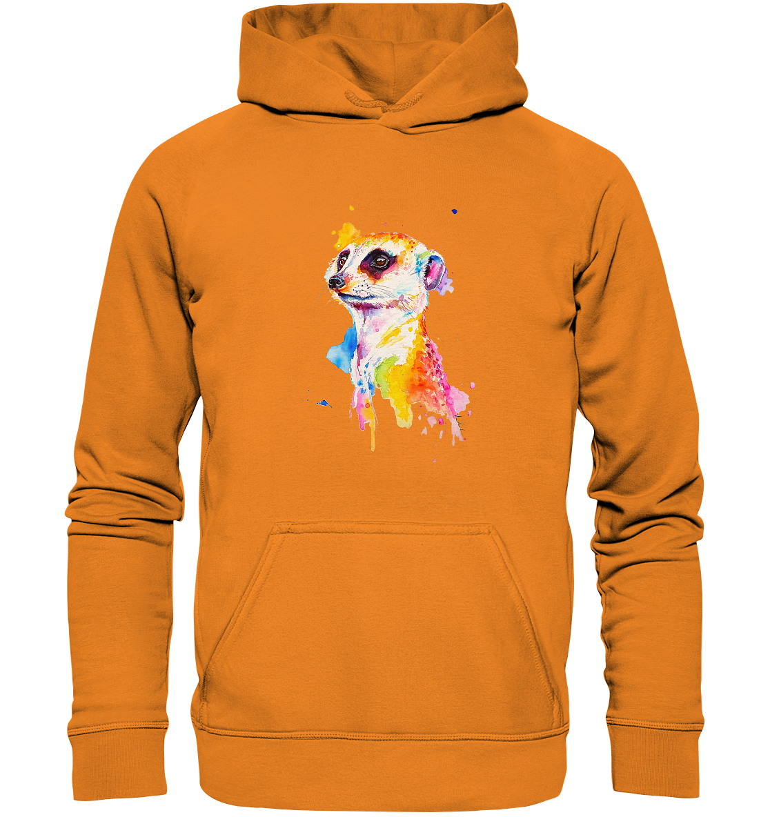 Motiv farbenfrohes Erdmännchen - Basic Unisex Hoodie