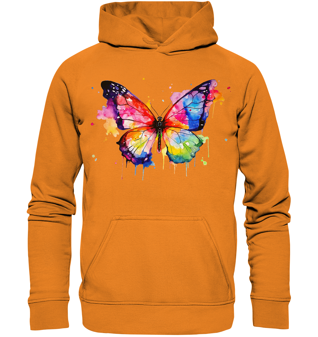 Motiv farbenfroher Schmetterling - Basic Unisex Hoodie