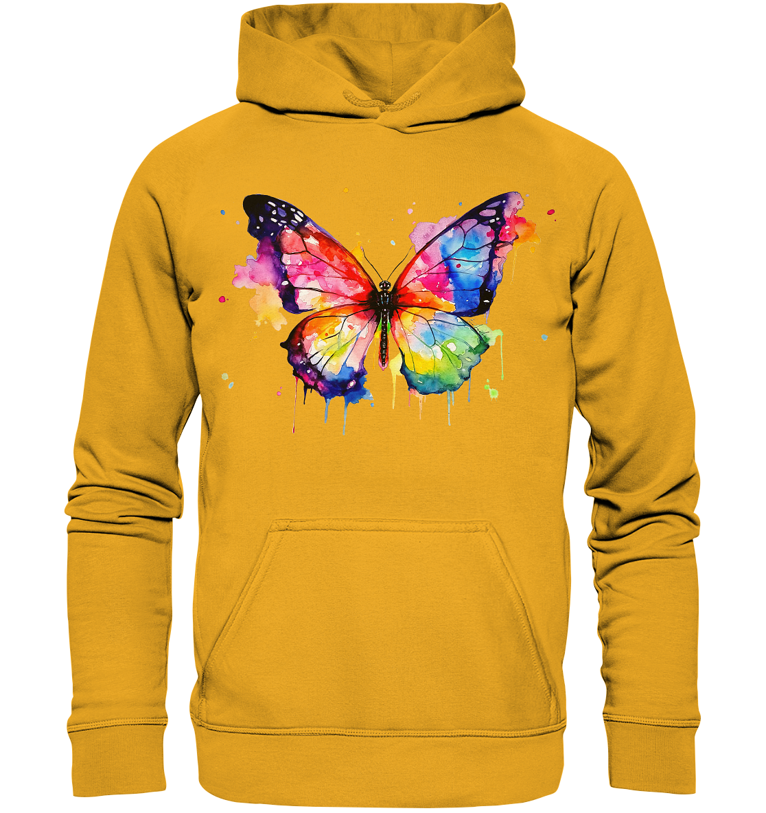 Motiv farbenfroher Schmetterling - Basic Unisex Hoodie